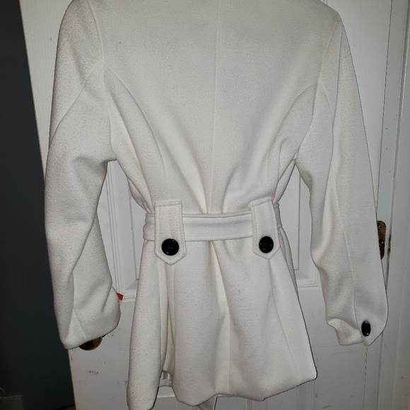 R.Jstory Black and White Belted Coat M - Picture 9 of 11